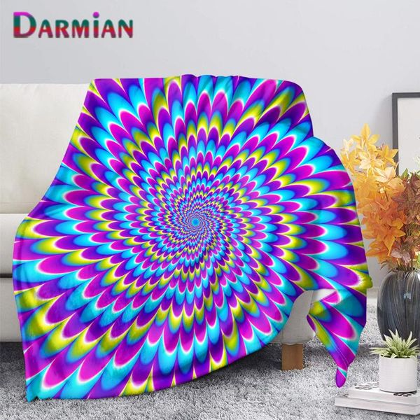

blankets darmian abstract dizzy moving optical illusion design fleece blanket warm bed sheet bedroom soft thin quilt school nap