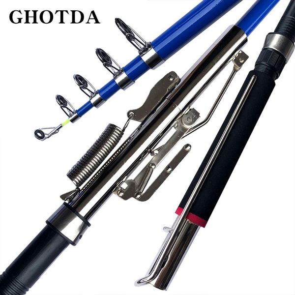 

automatic fishing rod fish pole 1.8m 2.1m 2.4m 2.7m sea river lake stainless steel spinning boat rods