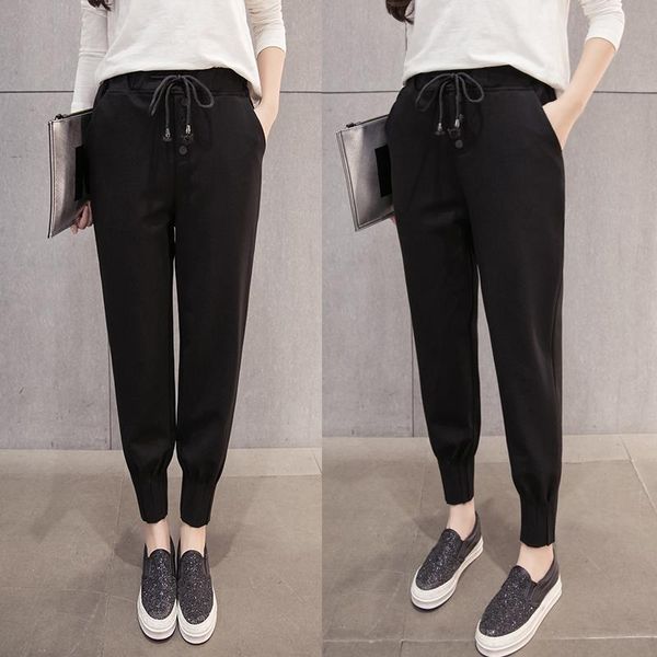 

women's pants & capris wholesale 2021 spring summer selling fashion casual cotton haren c67-18322, Black;white