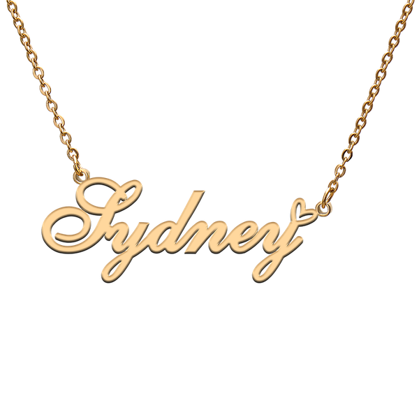 

charms god with love heart personalized character necklace name sydney for friend jewelry gift, Bronze;silver