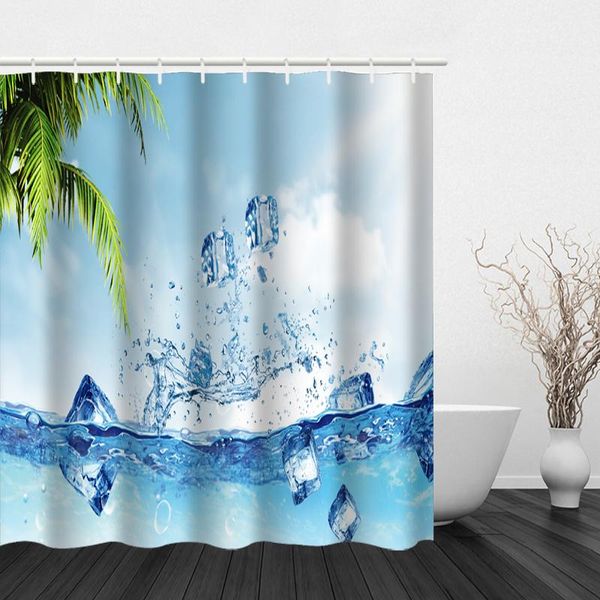 

shower curtains summer cool ice cube water drop curtain and hook modern polyester design bathroom home decoration