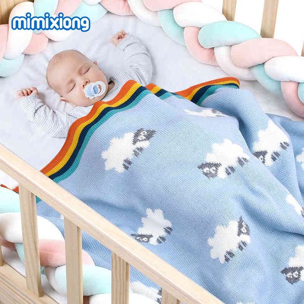 

factory wholesale baby cartoon knitted holding newborn windproof cover kid blanket