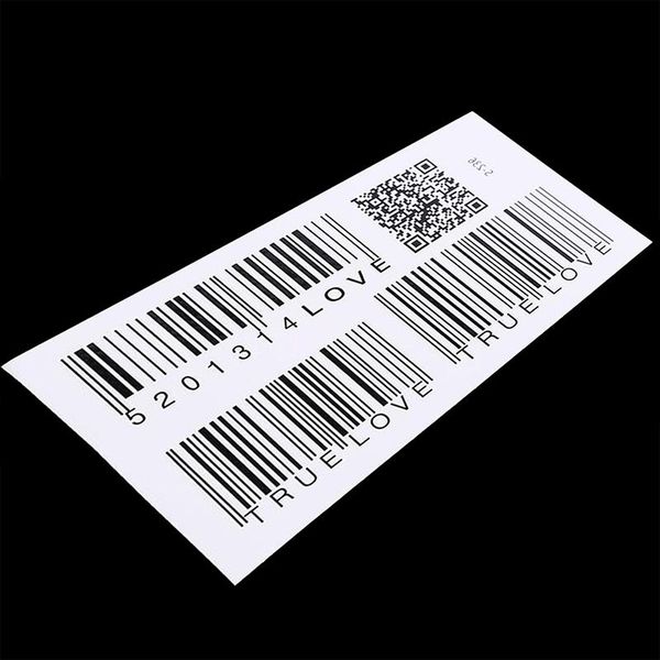 

temporary tattoos 3d barcode design waterproof sticker for individuality