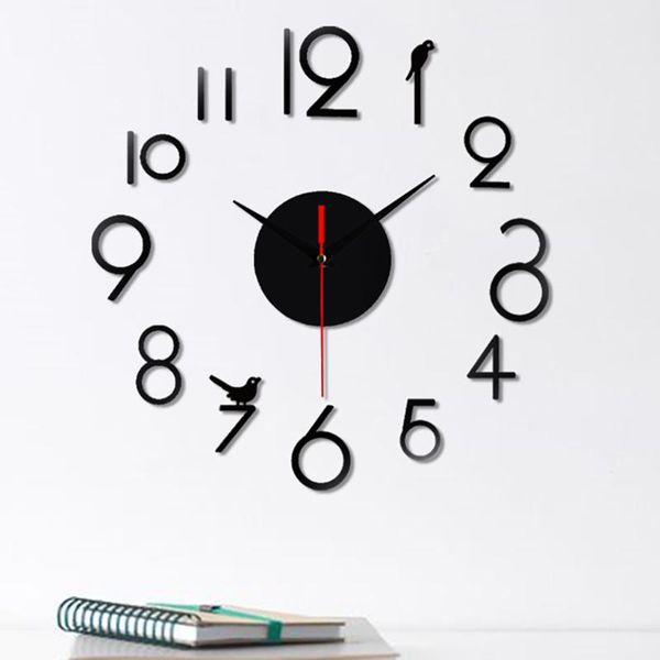 

wall clocks 2021 modern design large clock 3d diy quartz fashion watches acrylic mirror stickers living room home decor horloge