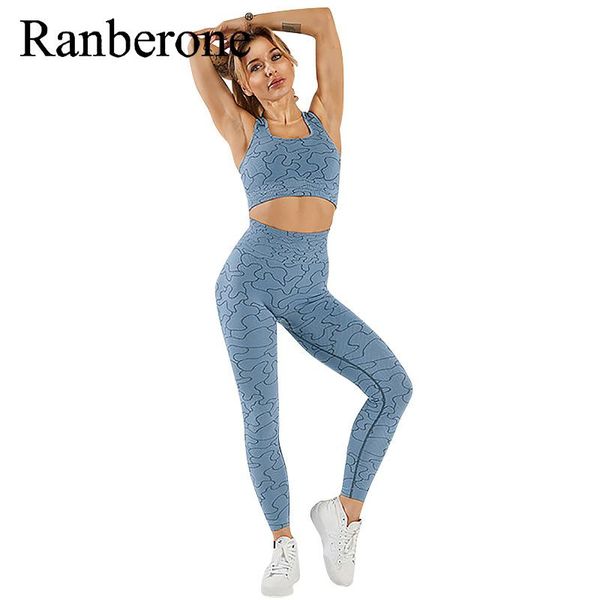 

yoga outfit ranberone seamless sport set women crop bra workout fitness wear run gym suit female sets clothes tracksuit 2021