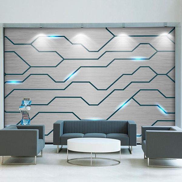 

wallpapers po wallpaper modern fashion irregular technology shape line murals living room bedroom abstract home decor 3d stickers