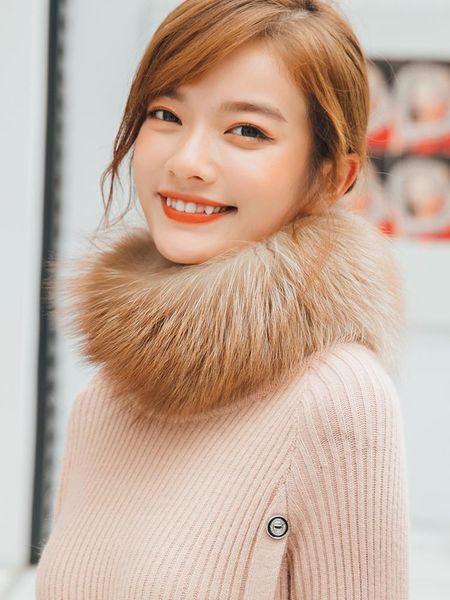 

scarves fur scarf warm small autumn and winter korean style woven collar versatile easy for matching, Blue;gray