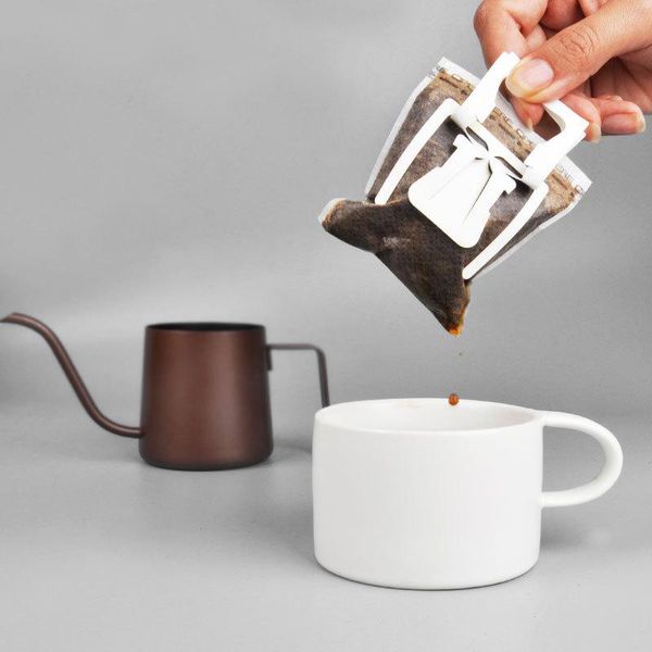 

coffee filters 50pcs/lot 7.4*9cm portable powder filter bag drip paper hanging ear