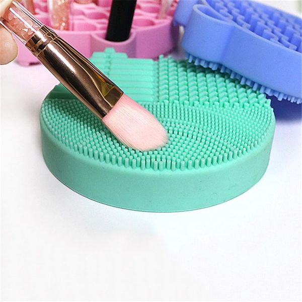 

makeup brush washing box silicone bear storage rack cleaning deskcosmetic organizer boxes & bins