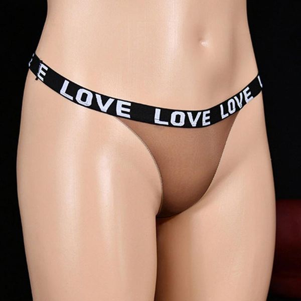 

women's panties plus size sheer see through g-string high waist thin letter t-back underwear oil thong seamless bottom cock ring gay, Black;pink