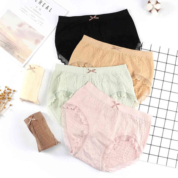 

underwear girls lace side briefs middle waist crotch, Black;pink