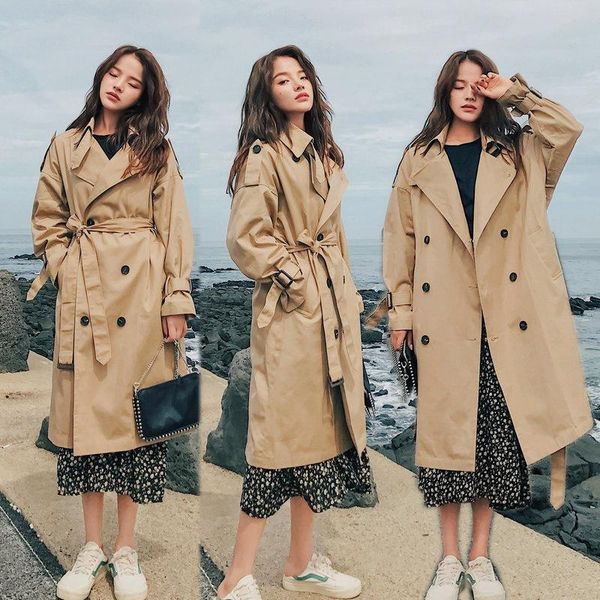 

women's trench coats by55, Tan;black