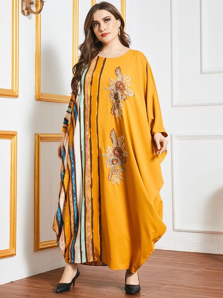 

Eid Mubarak Abaya Dubai Turkey Indian Arabic Muslim Dress Islam Plus Size Dresses for Women Vestidos Robe Longue Kaftan Ramadan