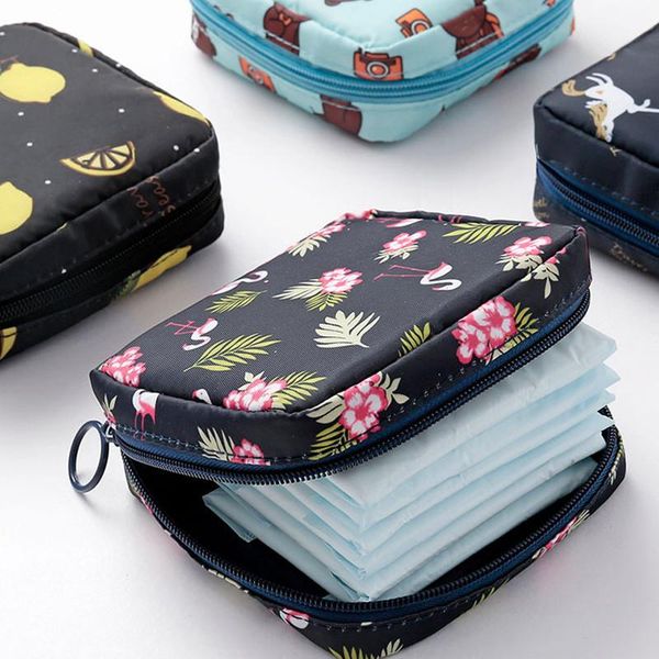 

storage bags 1pc waterproof tampon bag cute sanitary pad pouches portable makeup lipstick key earphone data cables organizer