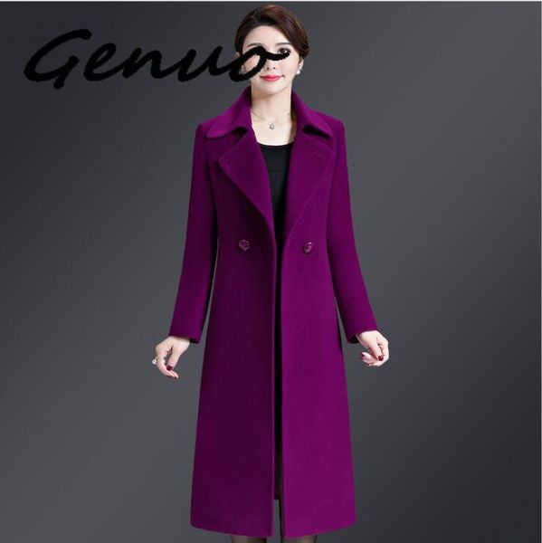 

jacket winter wool slim coat korean style elegant women arrival clothes 4xl, Black
