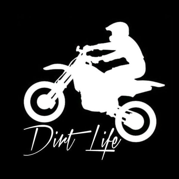 

12.7cm*12.5cm car window sticker outdoor decal dirt bike dirt life car stickers black sliver