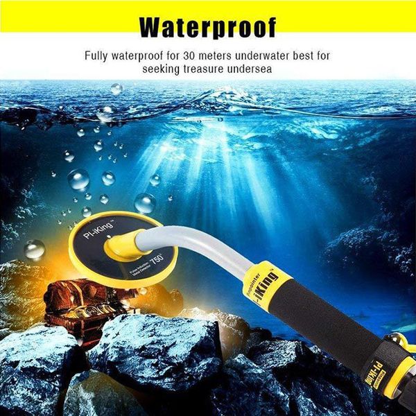 

pool & accessories metal detector pulse induction 750 underwater pinpointer 30m fully waterproof with vibration led treasure circuit
