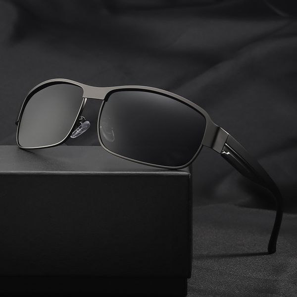 

lx brand men polarized sunglasses aluminum magnesium sun glasses driving glasses rectangle shades for men oculos masculino male, White;black