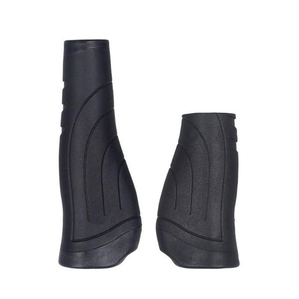 

bike handlebars &components 1 pair mountain bicycle grips shockproof anti-slip folding handlebar grip cycling long+short shift handle spare