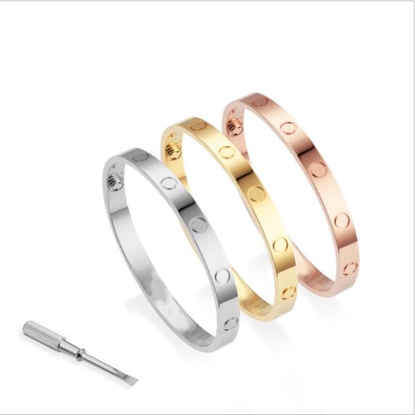 Мода дизайнер ювелирных изделий браслет для мужчин Женщины Bangle Charm Рождественские подарки Очарование любви Титановая стальная отвертка для ногтей винт браслеты мужские алмазные браслеты