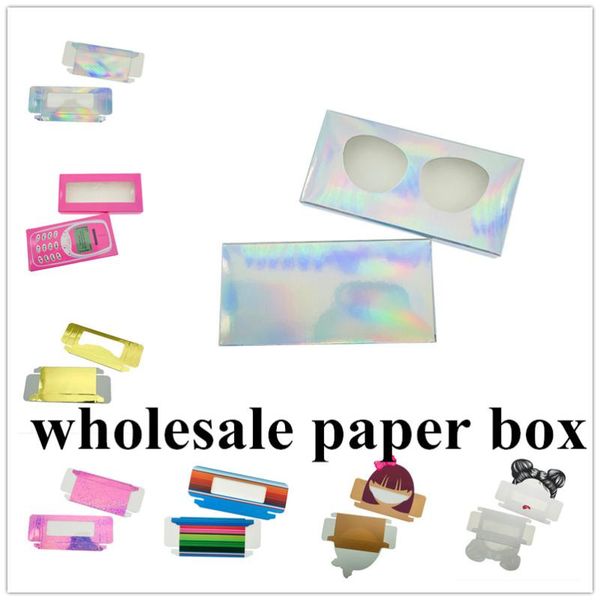 

false eyelashes for 10mm-25mm mink case bulk wholesale paper eyelash packaging box lash boxes custom own logo