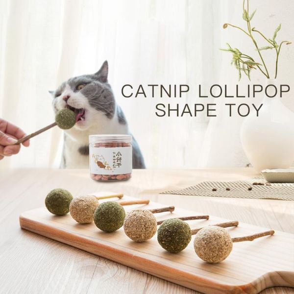 

cat toys hipidog pet toy natural catnip lollipop shape funny ball chasing kitten healthy safe edible treating discharge the fur