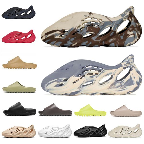

mxt moon gray clay sandals slippers kanye vermilion mineral blue earth brown soot triple black white glow green sand women mens tainers pure