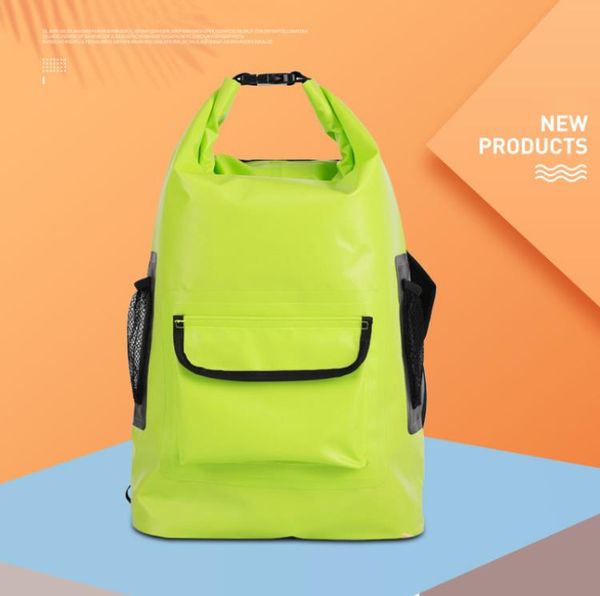 

pvc waterproof dry bag 22l outdoor foldable trekking beach swimming rafting river ocean backpack