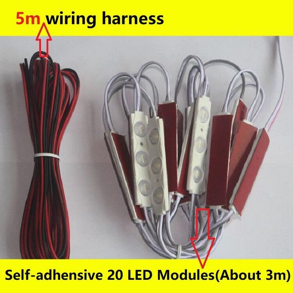 

boat trailer lorries 12v 20 pcs/set leds car roof van interior ceiling lighting waterproof bright white lamp led modules