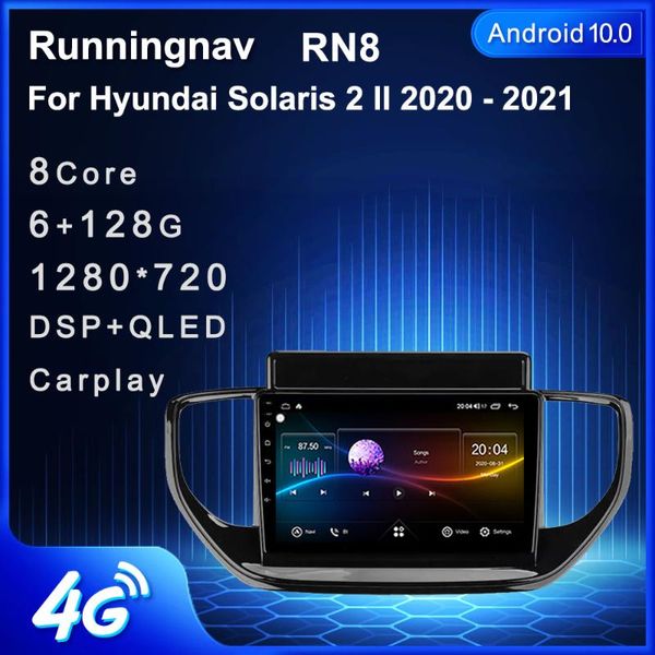 

player 4g lte android 10.1/9/8.1 for solaris accent 2 ii 2021 - multimedia stereo car dvd navigation gps radio