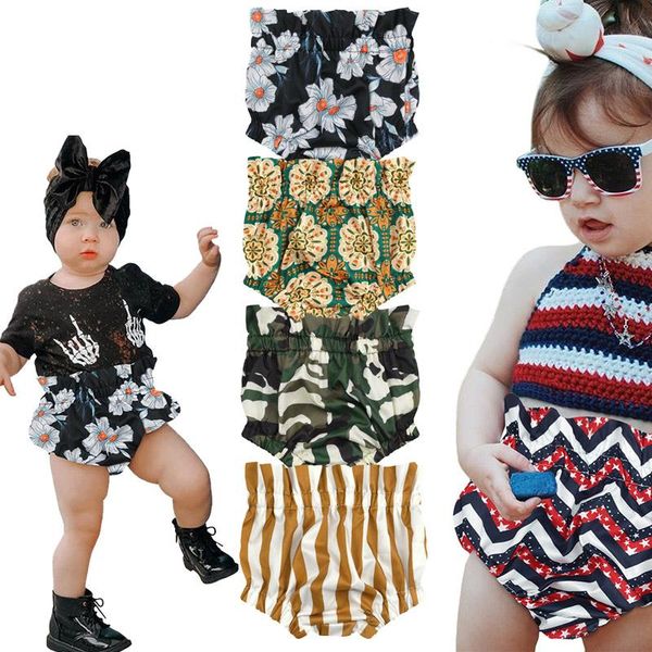 

shorts summer babygirl baby girl pants striped plaid camo floral super dress beachwear for infant 0-18 months, Black
