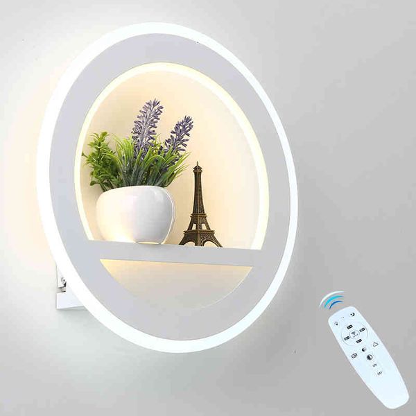 

other home & garden led wall lamp dimmable modern bedroom living room light with flower and tower segment 2.4g rf remote control a