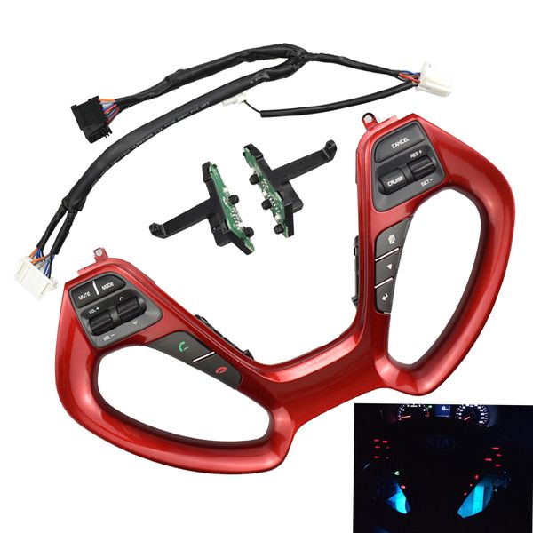 

red switch steering wheel for kia k3 k3s buttons navigation player cruise control switchs car accessories