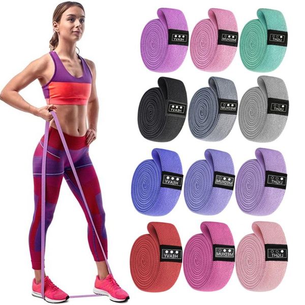 

resistance bands 1pcs long stretch exercise fitness loop band set for leg thigh hip squat booty full body at gym home workout
