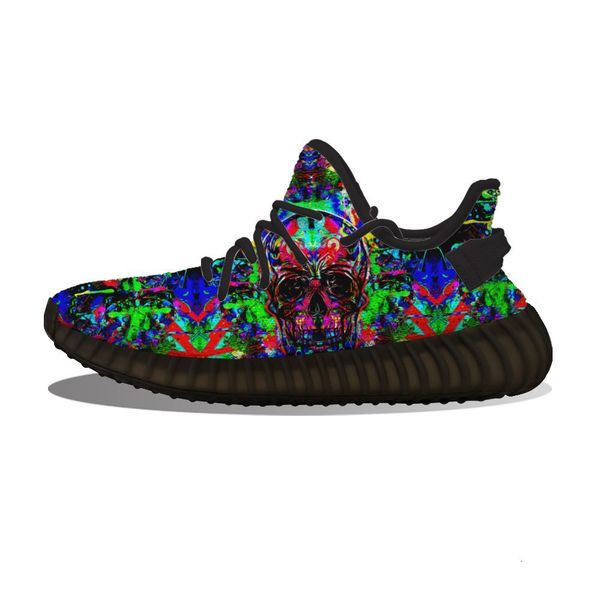 

diy custom green be skull running sho mh printed mens womens trainers outdoor sports sneakers pygn