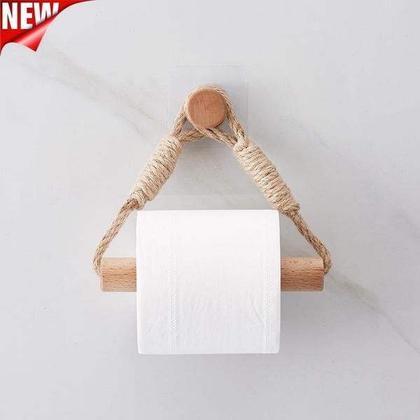 

toilet paper holders retro kitchen roll accessory hanging rope wall mounted holder tube bathroom decor rack napkin