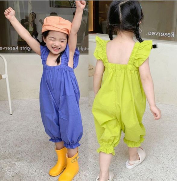 

summer solid overall pants for girls baby, princess kids sweet wholesale 5 pcs/lot, shorts, Black