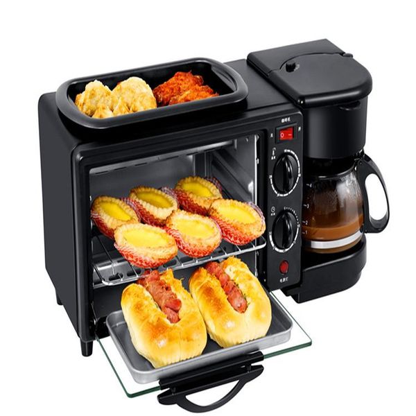 

electric skillets coffee maker breakfast machine oven bread toaster 3 in 1 pizza cooking