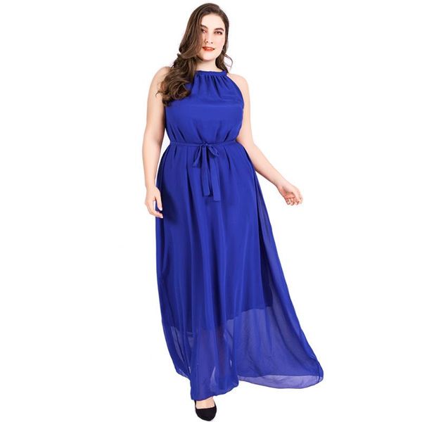 

women's swimwear 2021 dress plus size summer solid color bohemian halter sleeveless high waist v-neck long skirt beachwear, White;black