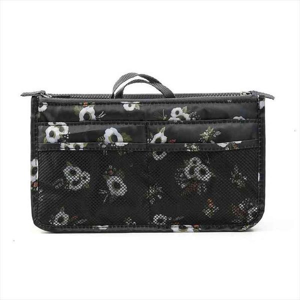 

polyester silk floss toiletry large cosmetic bags capacity handle fashion printing makeup organizer for travel
