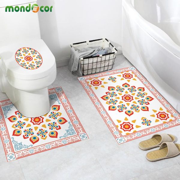 

wallpapers fashion waterproof bathroom washroom toilet stickers non-slip mildew proof pvc self adhesive ground cover sticker set