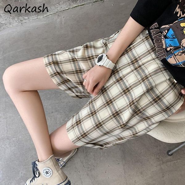 

women's shorts women loose plaids elastic waist couples all-match leisure retro female summer breathable korean college, White;black