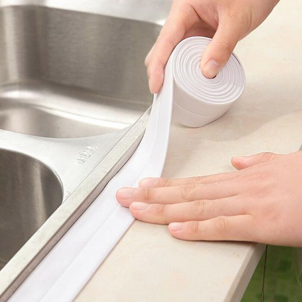 

table runner kitchen sink waterproof mildew strong self-adhesive pvc tape bathroom toilet crevice strip pool water seal