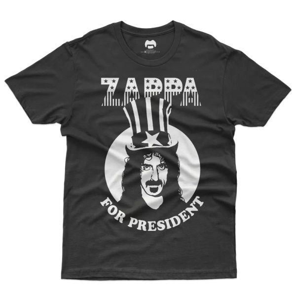 

frank zappa-zappa for president-t shirt man official licensed, White;black
