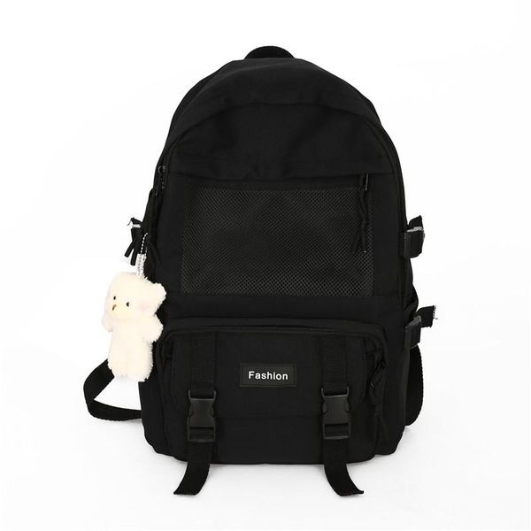 

backpack 2021 summer fashion breathable hole pendant student school bag teenager large-capacity travel