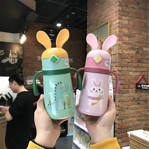 

water bottles heat preservation cup, children's straw handle, baby drinking wate