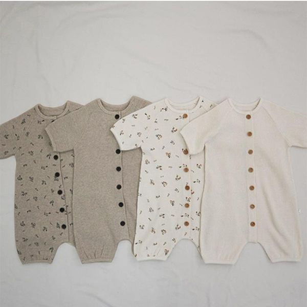 

jumpsuits soft breathable boys and girls romper short sleeve infant jumpsuit for toddler baby clothing set children pajamas outfits, Blue