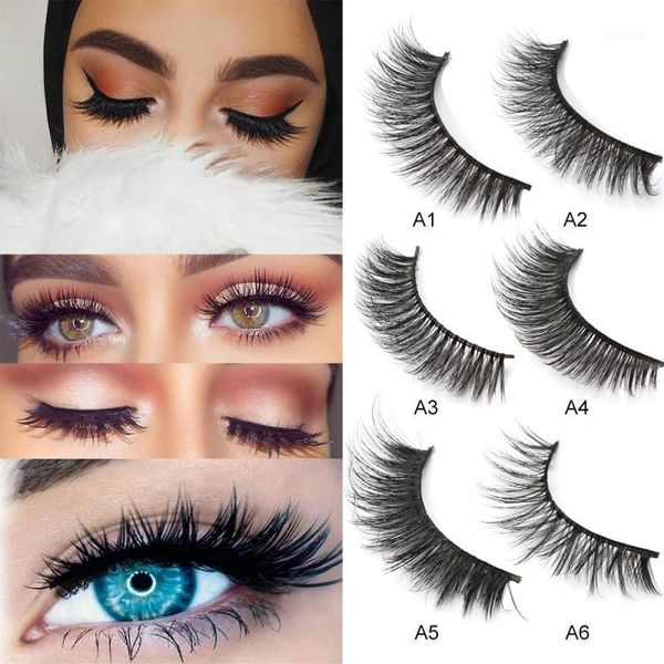 

pairs false eyelashes 3d mink lashes natural long 1 box full strip mkxj1
