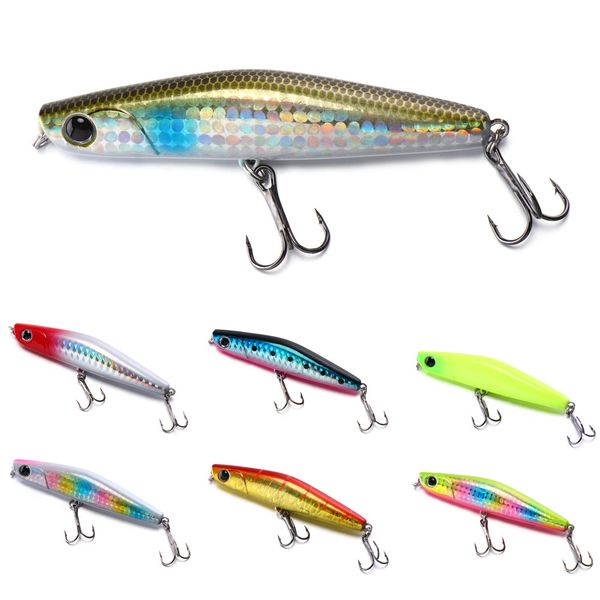 80mm 18g Kaya Sahibi Balıkçılık Lures Kalem Jerkbait Woblers Pike Yapay Yem Batan Yemler Batan Yemler