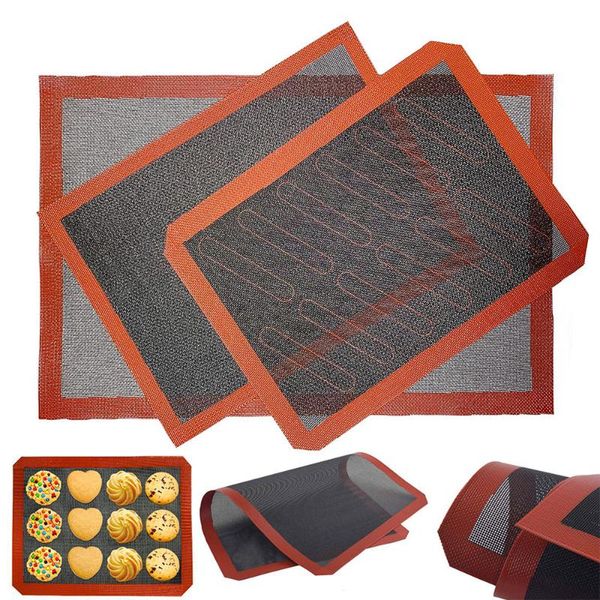 

2/1pcs non-stick silicone baking mat heat-resistant resistant oven sheet liner cookie bread biscuits macaron pastry pad rolling pins & board